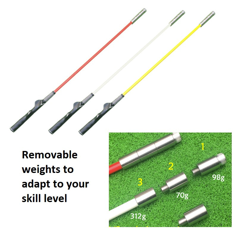 Golf Swing Speed Distance Training Stick Trainer Adjust Portable 312-480g Tempo