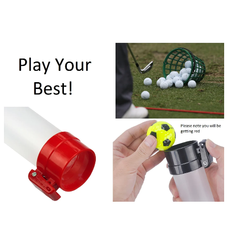 Golf Ball Picker Shag Bag Club Clikka Golf Ball Pick Up Collection Practice Tube