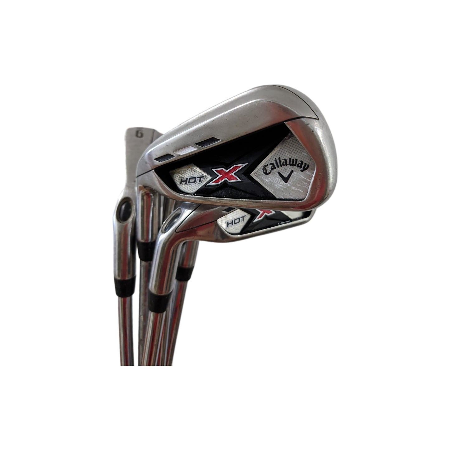 7 x Callaway X Hot Golf Iron Set (4,5,6,7,8,9,PW) Left Handed Reg t38