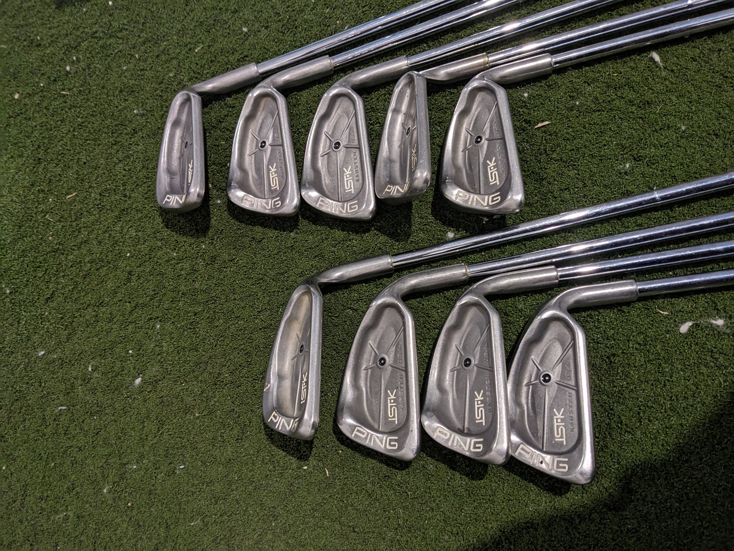 9 X Ping ISI K Iron Set - (4,5,6,7,8,9,P,S,L) - Right Handed - Steel Stiff t31