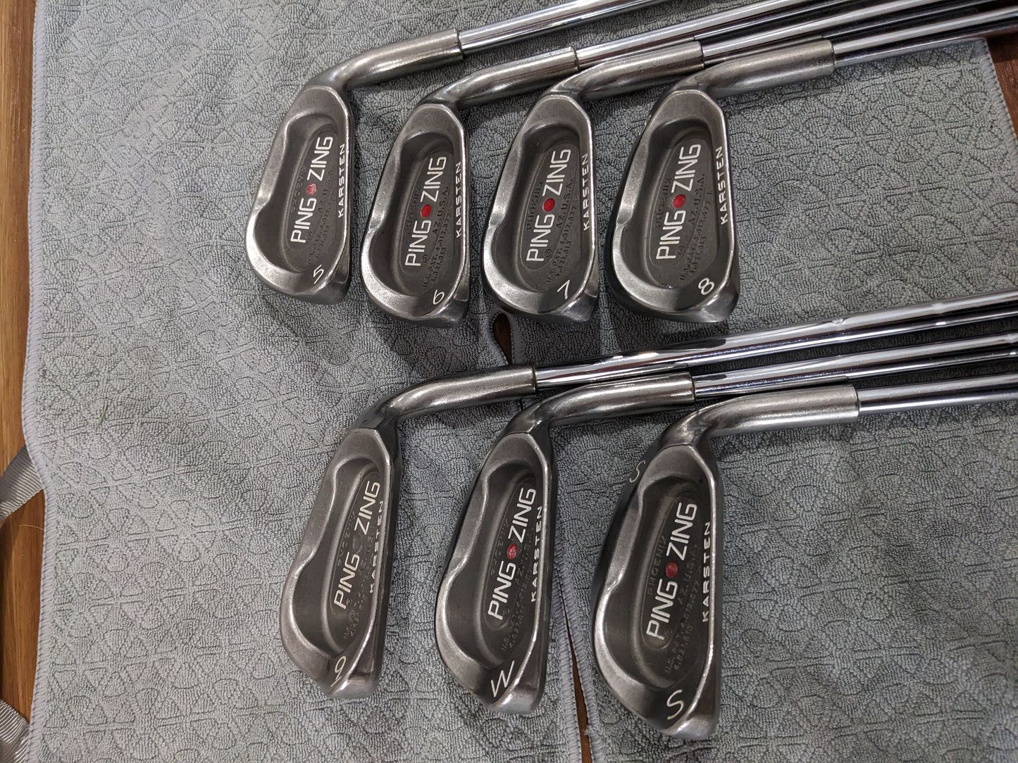 7 X Ping Zing Iron Set Red Dot (5,6,7,8,9,P,S) - Right Hand - Steel Stiff t36