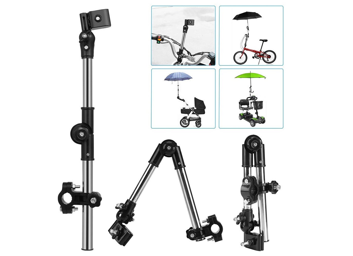 Universal Golf Umbrella Holder Buggy Cart / Baby Pram / Wheelchair Bike CLICGEAR