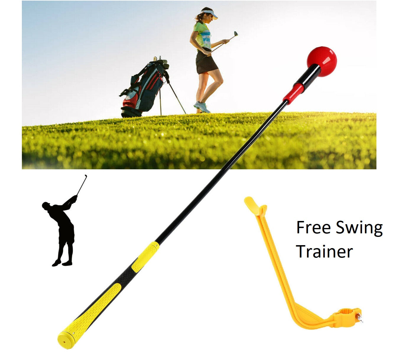 1.2m Golf Swing Stick Training Aid Trainer Strength Speed Practice Warm Up Tempo