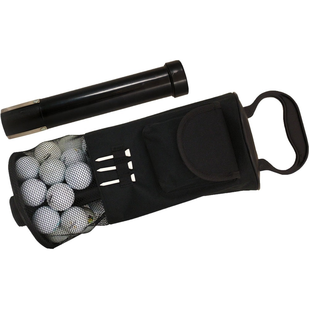 Golf Shag Bag - 75-80 Balls Convenient Pocket Tees Pick Up Ball Storage Portable --- Free Golf Swing Trainer valued at $15