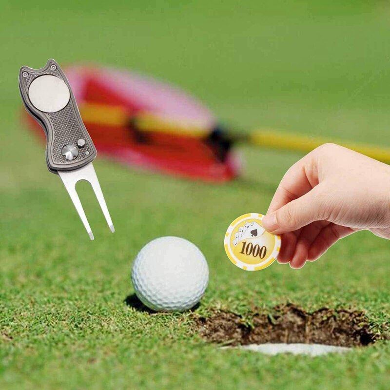 Magnetic Golf Ball Marker Hat Clip Poker Chip Ball Marker Strong Magnet Cap Clip