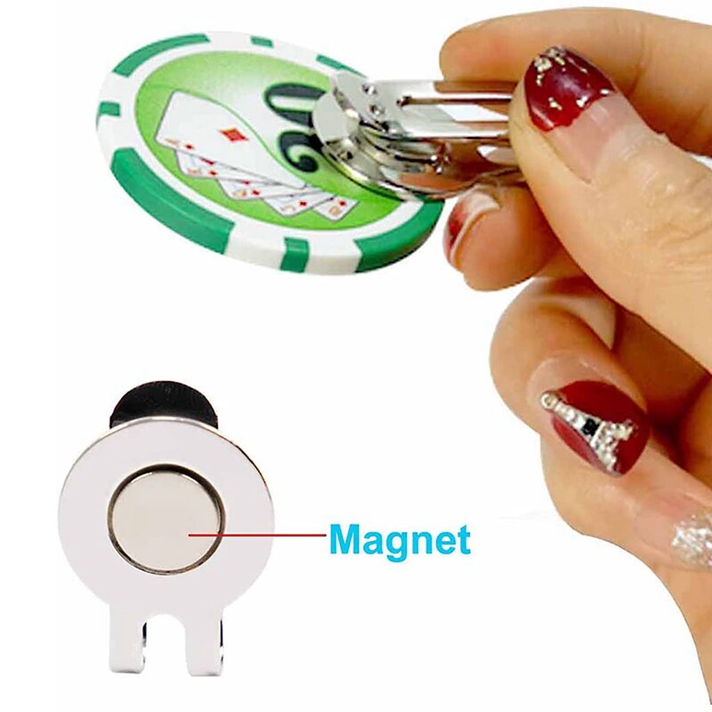 Magnetic Golf Ball Marker Hat Clip Poker Chip Ball Marker Strong Magnet Cap Clip