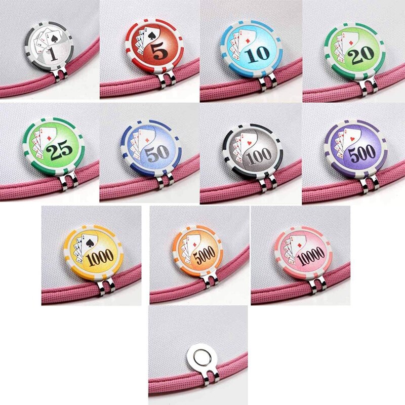 Magnetic Golf Ball Marker Hat Clip Poker Chip Ball Marker Strong Magnet Cap Clip